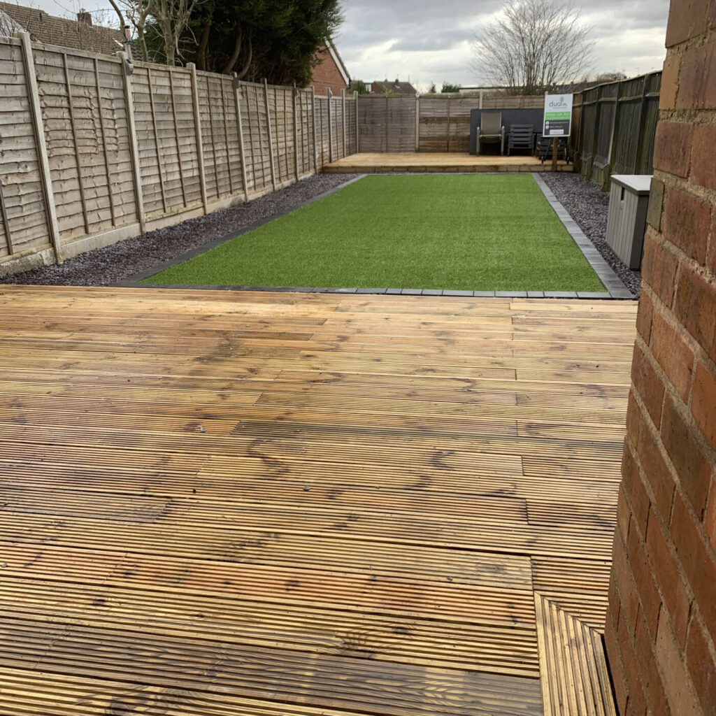 wood decking by dual landscaping coventry